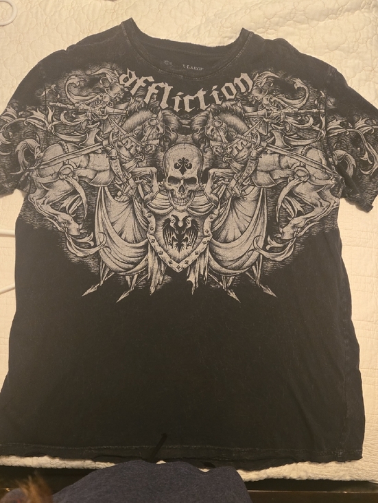 Affliction Other - Affliction skull horse graphic tee faded black Y2K distressed Mens X Large